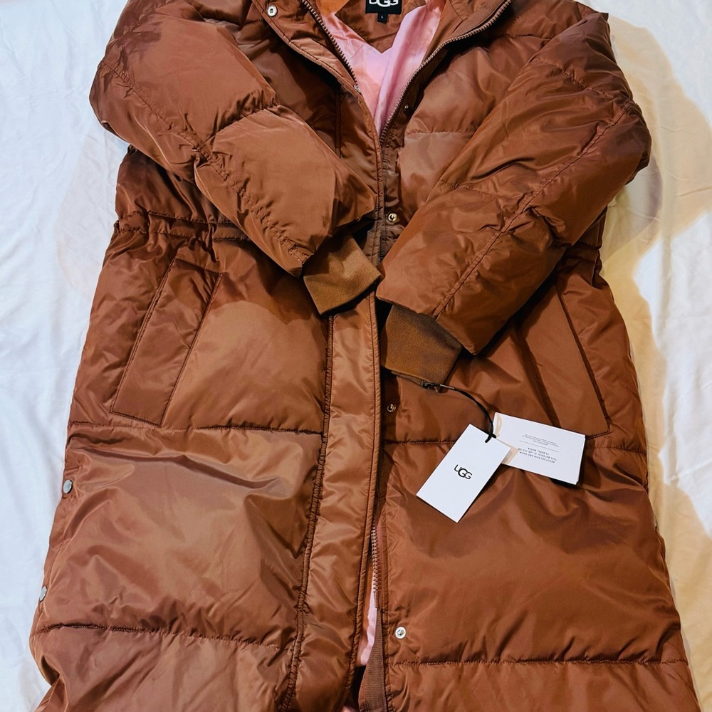 Sold NEW KEELEY LONG Women's Brown Puffer COAT